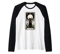 Carte de Tarot médiévale Vintage Chat Noir Manche Raglan