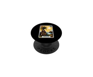 Carte de Tarot Medusa et tête de Serpent Mythologue PopSockets PopGrip Adhésif