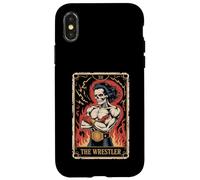 Carte de Tarot Motif crâne de lutteur Coque pour iPhone X/XS