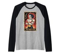 Carte de Tarot Motif crâne de lutteur Manche Raglan