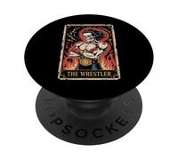 Carte de Tarot Motif crâne de lutteur PopSockets PopGrip Adhésif