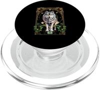 Carte de Tarot Motif Loup Pleine Lune pour Femme PopSockets PopGrip pour MagSafe