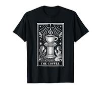 Carte de Tarot Mystique pour Amoureux du café Motif Magique Cosmique T-Shirt