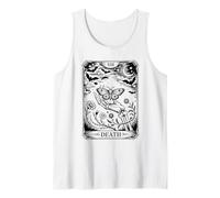 Carte de Tarot Papillon de Mort crâne Gothique Floral Lune Squelette Débardeur