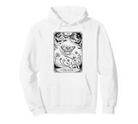 Carte de Tarot Papillon de Mort crâne Gothique Floral Lune Squelette Sweat à Capuche