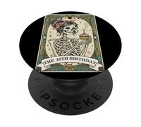 Carte de Tarot pour 16e Anniversaire Motif Squelette Femme PopSockets PopGrip Adhésif