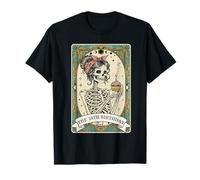 Carte de Tarot pour 18e Anniversaire Motif Femme Squelette T-Shirt