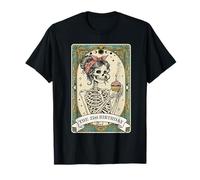 Carte de Tarot pour 21e Anniversaire Motif Femme Squelette T-Shirt