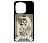 Carte de Tarot pour 24e Anniversaire Motif Squelette Coque pour iPhone 15 Pro