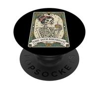 Carte de Tarot pour 24e Anniversaire Motif Squelette PopSockets PopGrip Adhésif