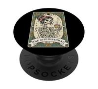 Carte de Tarot pour 26e Anniversaire Motif Squelette PopSockets PopGrip Adhésif