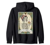 Carte de Tarot pour 28e Anniversaire Motif Femme Squelette Sweat à Capuche