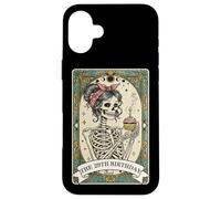 Carte de Tarot pour 29e Anniversaire Motif Squelette Coque pour iPhone 16 Plus