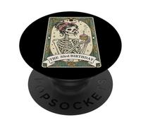 Carte de Tarot pour 33e Anniversaire Motif Femme Squelette PopSockets PopGrip Adhésif
