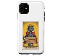 Carte de tarot pour chat The Emperor Cat In Box Lover Funny Cat Coque pour iPhone 11