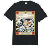 Carte de Tarot Ramen Bowl Surfing The Great Wave Off Kanagawa Comfort Colors Adult Heavyweight T-Shirt