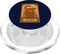 Carte de Tarot rétro Taureau Taureau Taureau Astrologie PopSockets PopGrip pour MagSafe