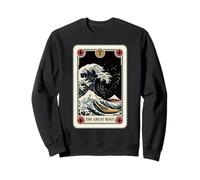 Carte de Tarot rétro The Great Wave Off Kanagawa by Night Sweatshirt