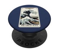 Carte de Tarot rétro The Great Wave Off Kanagawa PopSockets PopGrip Adhésif