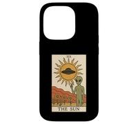 Carte de Tarot rétro The Sun Mystical Funny Alien Coque pour iPhone 14 Pro