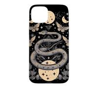 Carte de Tarot Serpent Mystique avec Papillons de Nuit Coque pour iPhone 15 Plus