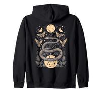 Carte de Tarot Serpent Mystique avec Papillons de Nuit Sweat à Capuche
