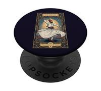 Carte de Tarot soufi derviche tourbillonnant Danse spirituelle PopSockets PopGrip Adhésif