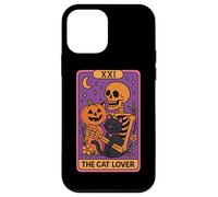 Carte de Tarot Squelette Citrouille The Cat Lover Coque pour iPhone 12 Mini