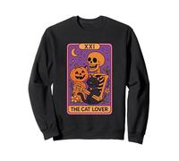 Carte de Tarot Squelette Citrouille The Cat Lover Sweatshirt