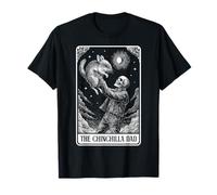 Carte de Tarot Squelette pour la fête des pères avec Inscription « The Chinchilla Dad » T-Shirt
