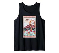 Carte de Tarot Squelette rétro avec Nuage The Audacity Arc-en-Ciel Débardeur