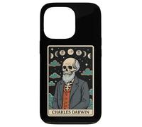 Carte de Tarot Squelette sur la théorie de l'évolution de Charles Darwin Witchy Coque pour iPhone 13 Pro