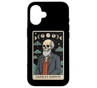 Carte de Tarot Squelette sur la théorie de l'évolution de Charles Darwin Witchy Coque pour iPhone 16
