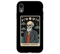 Carte de Tarot Squelette sur la théorie de l'évolution de Charles Darwin Witchy Coque pour iPhone XR