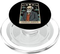 Carte de Tarot Squelette sur la théorie de l'évolution de Charles Darwin Witchy PopSockets PopGrip pour MagSafe
