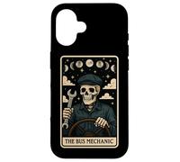 Carte de Tarot Squelette The Bus Mechanic School Bus Mechanic Coque pour iPhone 16