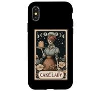 Carte de Tarot Squelette The Cake Lady Cake Baker Coque pour iPhone X/XS