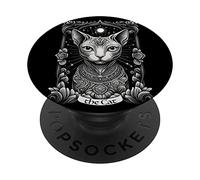 Carte de tarot The Cat Occulte Witch PopSockets PopGrip Interchangeable