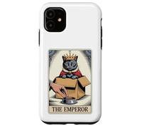 Carte de tarot The Emperor Cat In Box Lover Funny Cat Coque pour iPhone 11