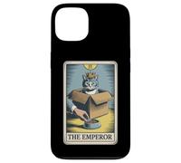 Carte de tarot The Emperor Cat In Box Lover Funny Cat Coque pour iPhone 13