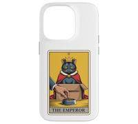 Carte de tarot The Emperor Cat In Box Lover Funny Cat Coque pour iPhone 14 Pro