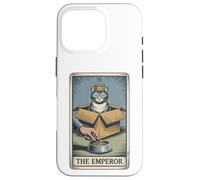 Carte de tarot The Emperor Cat In Box Lover Funny Cat Coque pour iPhone 16 Pro