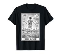 Carte de tarot The Fool - Gravure squelette dansant T-Shirt