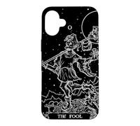 Carte de Tarot The Fool pour Halloween, Le bouffon, Gothique, Horreur Coque pour iPhone 16 Plus