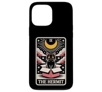 Carte de Tarot The Hermit Mystic Cat in Box Funny Cat Coque pour iPhone 13 Pro Max