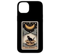 Carte de Tarot The Hermit Mystic Cat in Box Funny Cat Coque pour iPhone 14 Plus