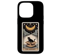 Carte de Tarot The Hermit Mystic Cat in Box Funny Cat Coque pour iPhone 14 Pro