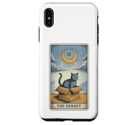 Carte de Tarot The Hermit Mystic Cat in Box Funny Cat Coque pour iPhone XS Max