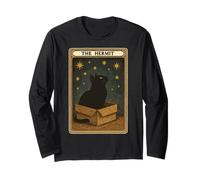 Carte de tarot The Hermit Mystic Cat in Box Funny Cat Manche Longue