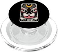 Carte de Tarot The Hermit Mystic Cat in Box Funny Cat PopSockets PopGrip pour MagSafe